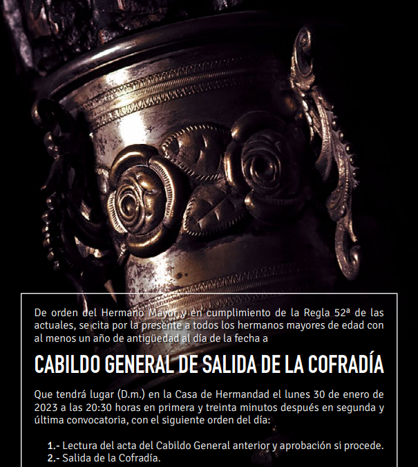 Cabildo General de Salida de la Cofradía